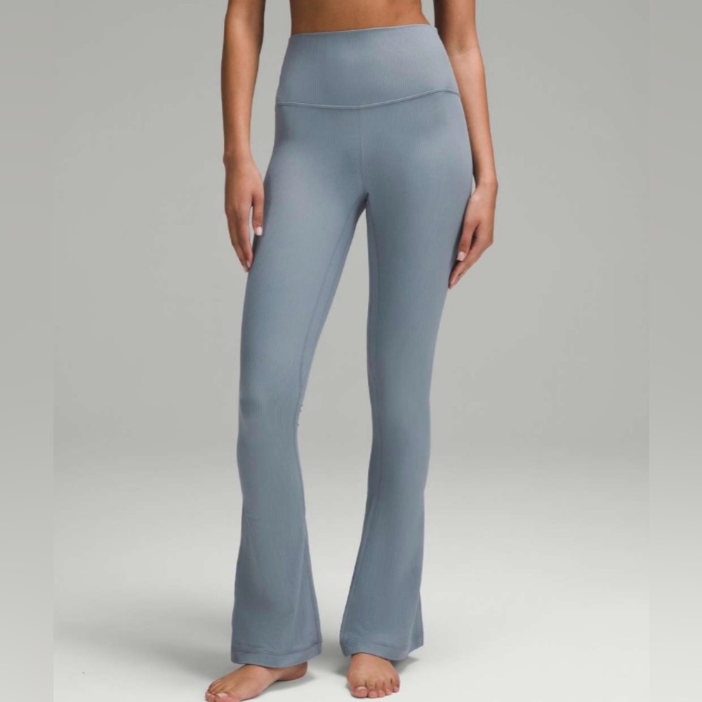 Lululemon Align™ High-Rise Ribbed Mini-Flared Pant size 6 Belgian blue